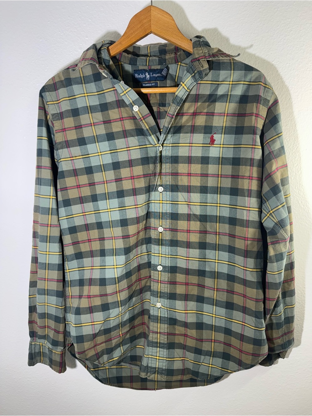 Ralph Lauren Men’s Green Plaid Button-Down Shirt